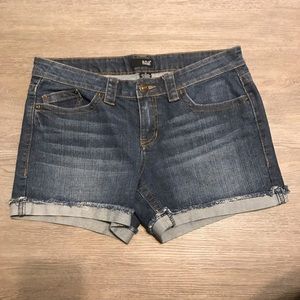 a.n.a blue jean cuff shorts